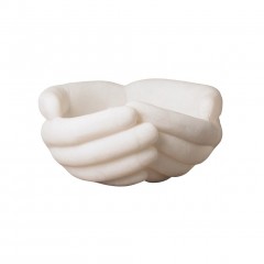 HANDFUL OF BOWL WHITE RESIN 30 